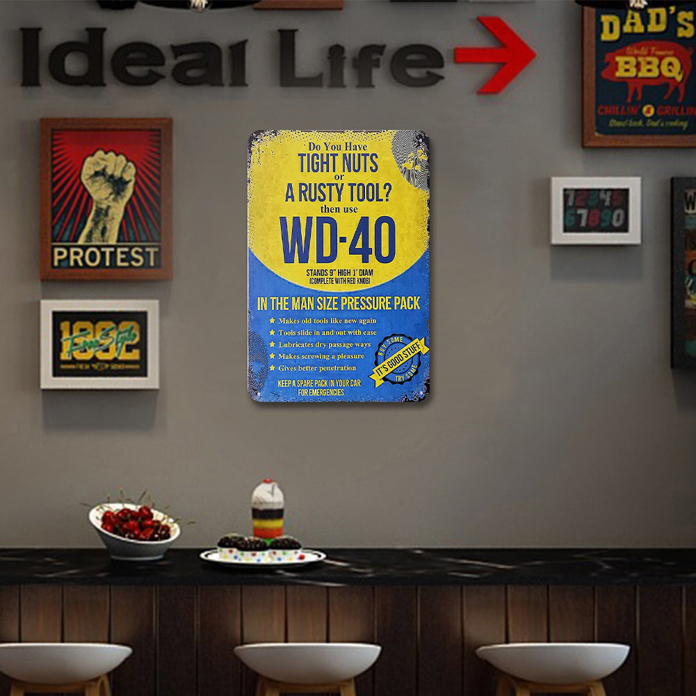 Wd 40 Solvent - Metal Tin Signs(8*12Inch/12*16Inch) - Garage