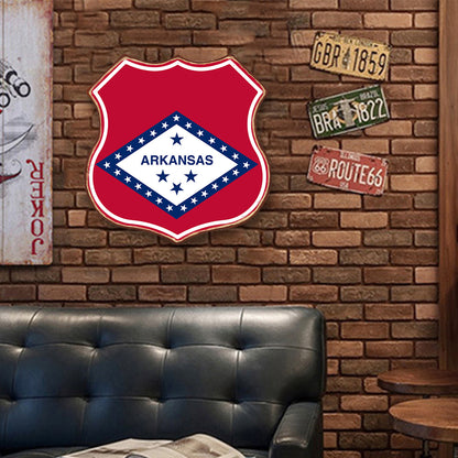Arkansas - Shield Vintage Metal Signs(12*12Inch)