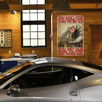 Old Man Motorcycle - Vintage Metal Signs(8*12Inch) - Vehicle