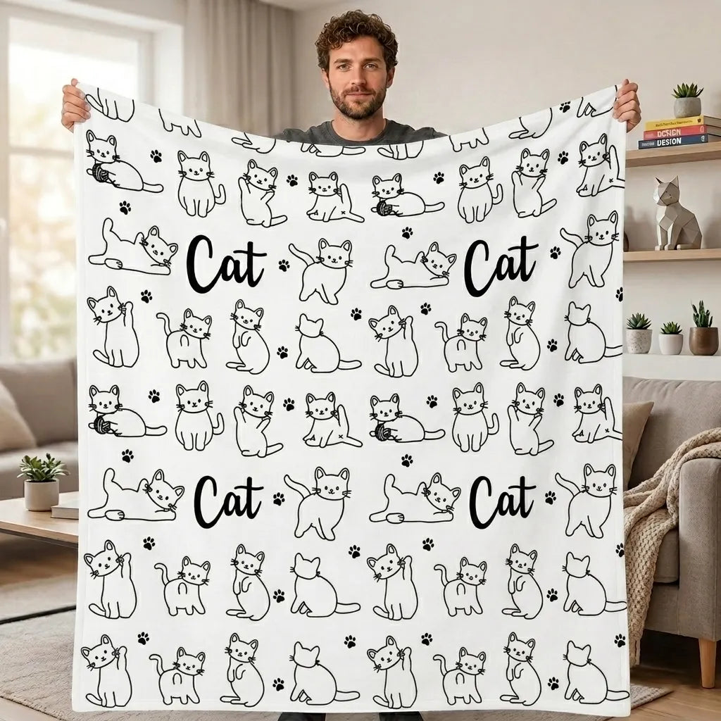 DIY Drawing Blanket – Customizable Plush Doodle & Coloring Blanket