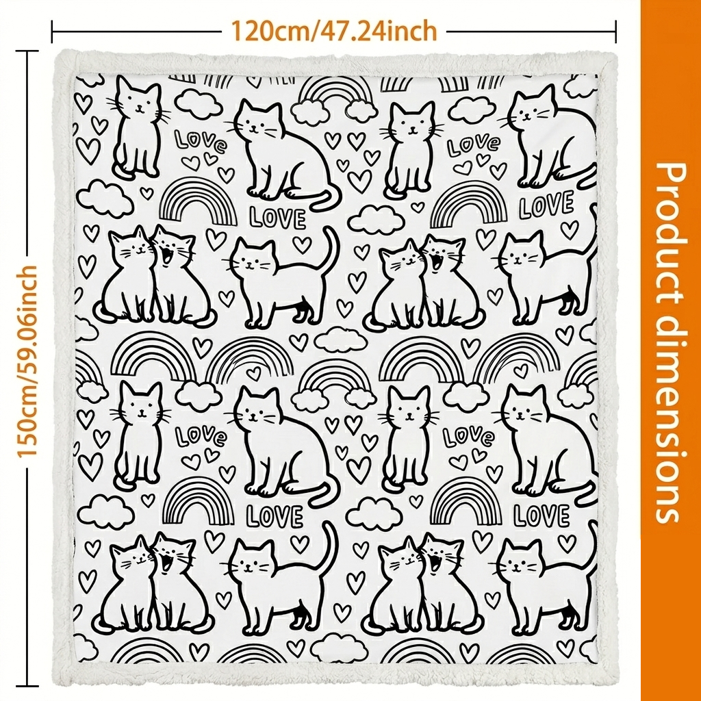 DIY Drawing Blanket – Customizable Plush Doodle & Coloring Blanket