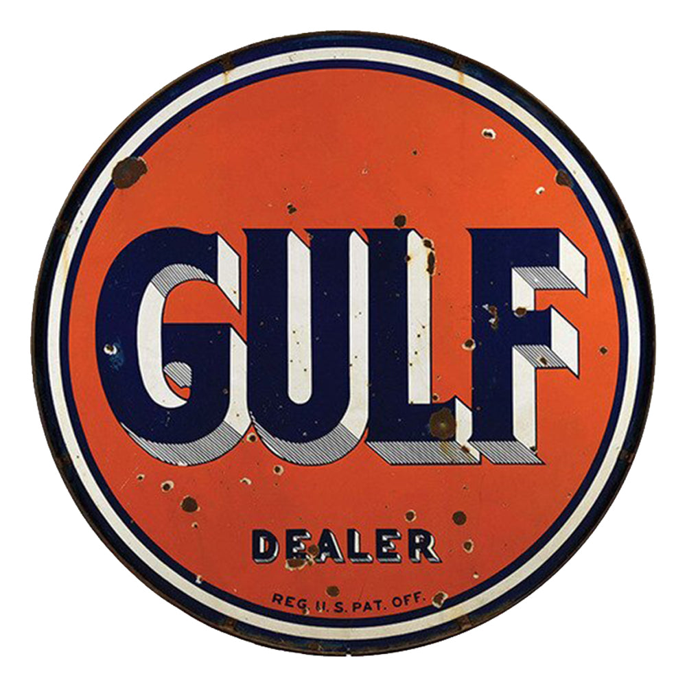 Gulf - Round Metal Tin Signs(12*12Inch) - Gas