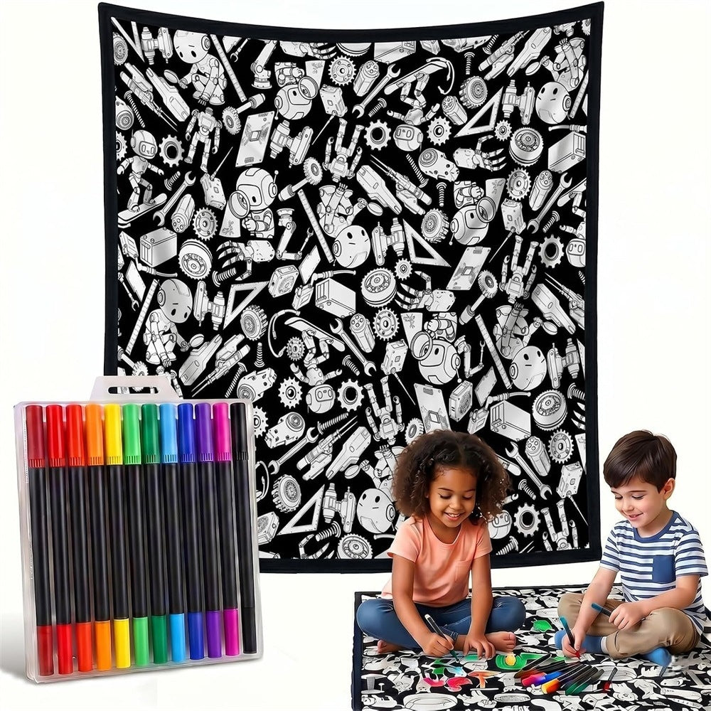 DIY Drawing Blanket – Customizable Plush Doodle & Coloring Blanket