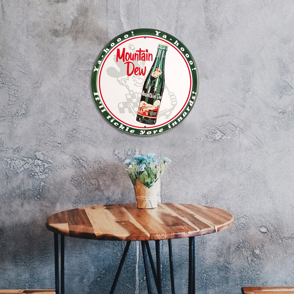 Moutain Dew Beer - Round Metal Tin Signs(12*12Inch) - Bar
