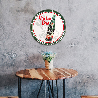 Moutain Dew Beer - Round Metal Tin Signs(12*12Inch) - Bar