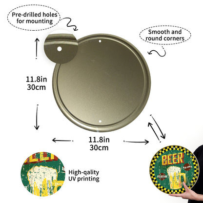 The Dukes of Hazzard Round - Round Metal Tin Signs(12*12Inch) - Vehicle