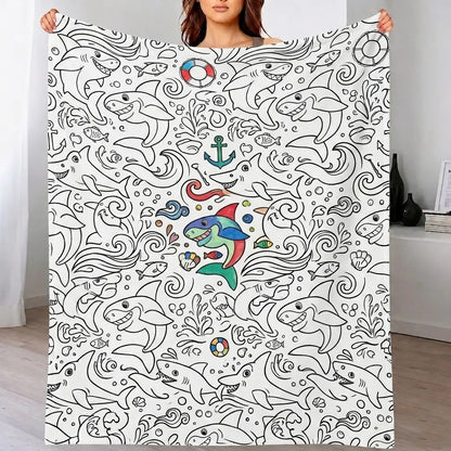 DIY Drawing Blanket – Customizable Plush Doodle & Coloring Blanket