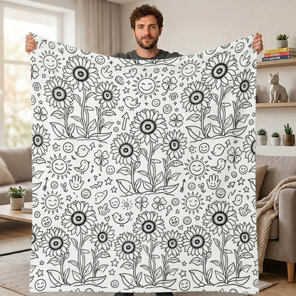 DIY Drawing Blanket – Customizable Plush Doodle & Coloring Blanket