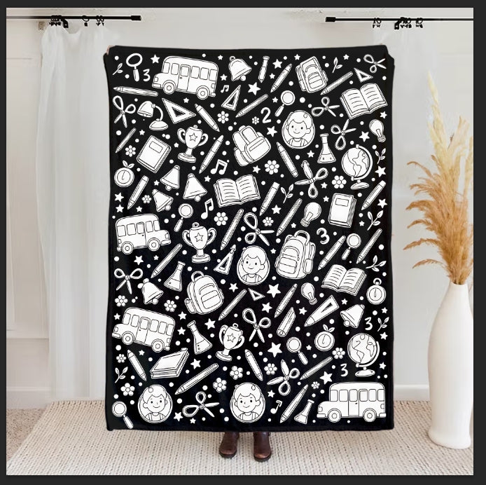 DIY Drawing Blanket – Customizable Plush Doodle & Coloring Blanket