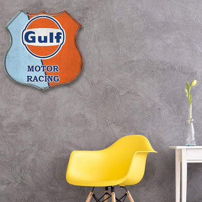 Racing Team Gulf - Shield Vintage Metal Signs(12*12Inch) - Gas