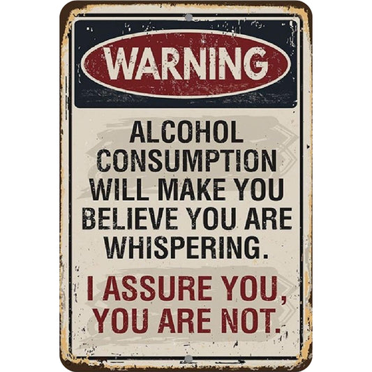 Warning - Metal Tin Signs(8*12Inch/12*16Inch) - Bar