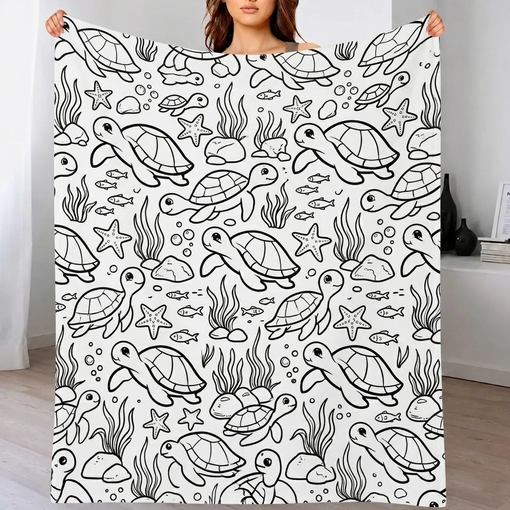 DIY Drawing Blanket – Customizable Plush Doodle & Coloring Blanket