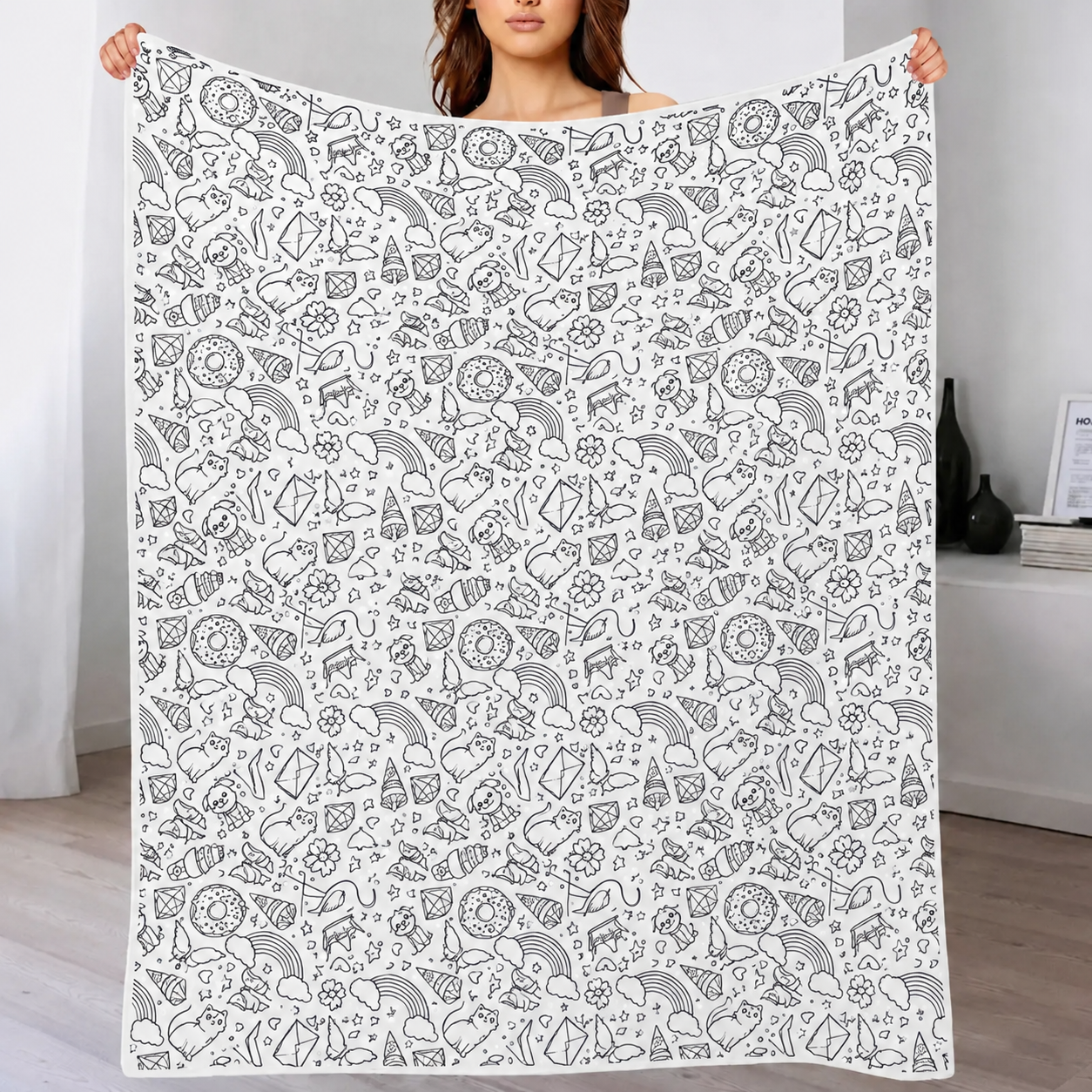 DIY Drawing Blanket – Customizable Plush Doodle & Coloring Blanket