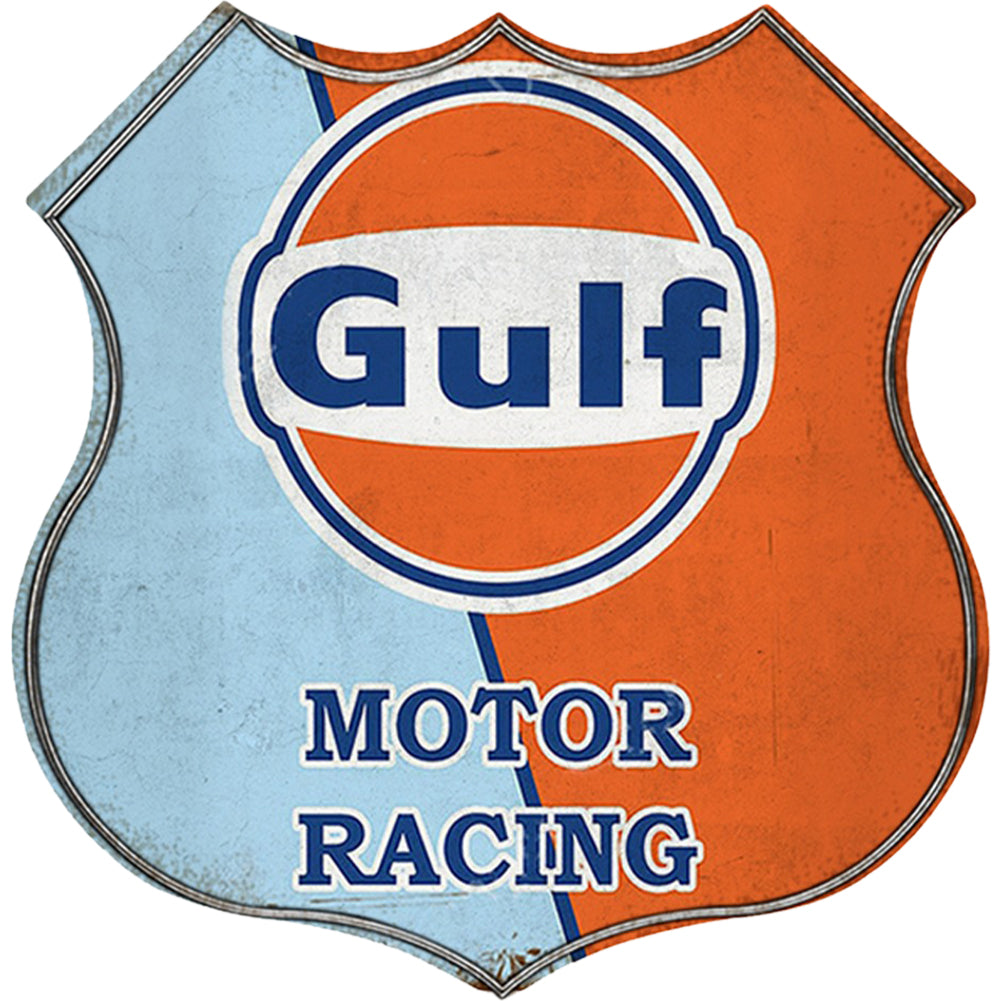 Racing Team Gulf - Shield Vintage Metal Signs(12*12Inch) - Gas
