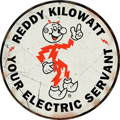 Reddy Kilowatt - Round Metal Tin Signs(12*12Inch)