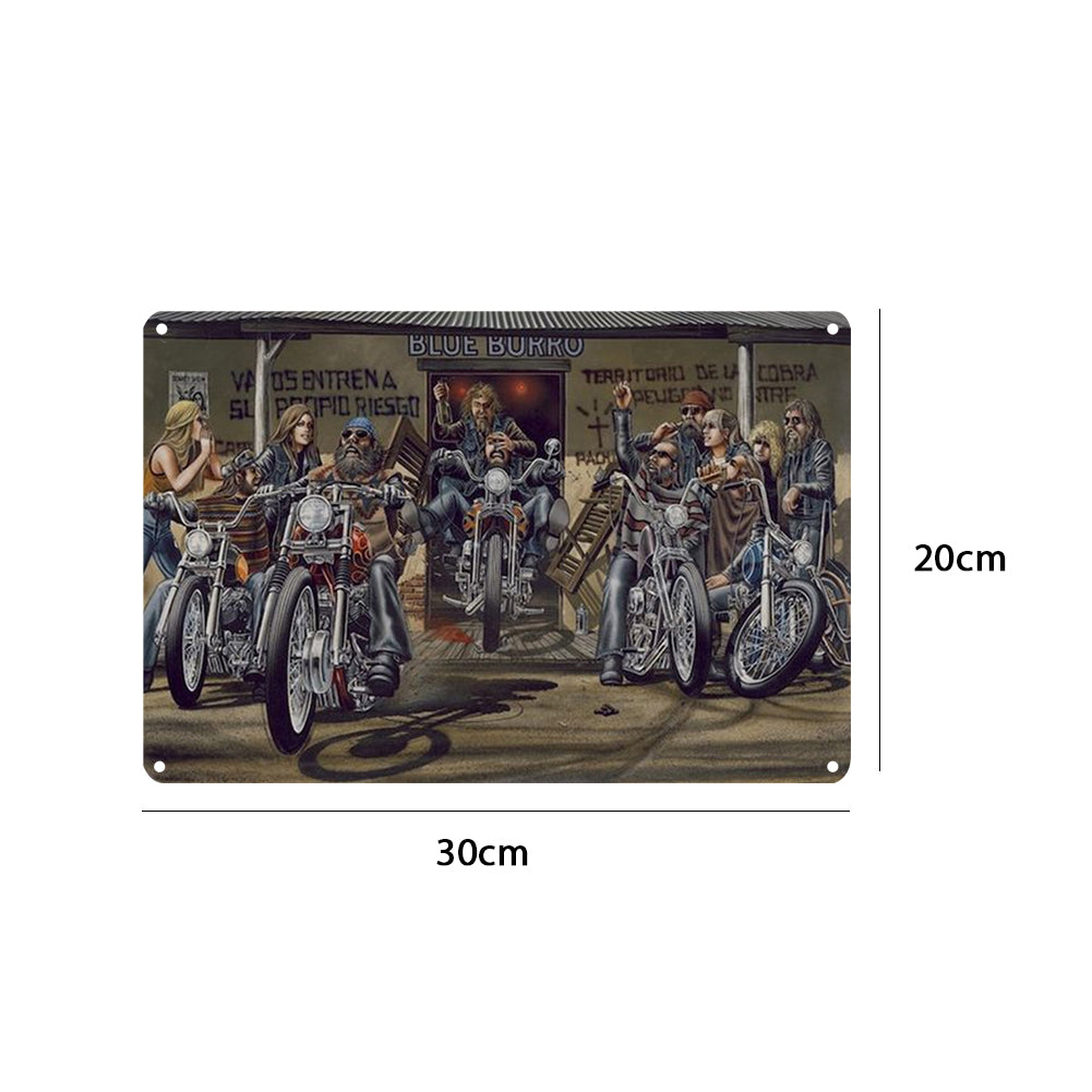 Old Man Riding Motorbike - Vintage Metal Signs(8*12Inch) - Vehicle