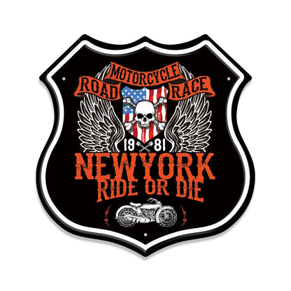 Motorbike - Shield Vintage Metal Signs(12*12Inch) - Vehicle