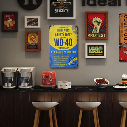 Wd 40 Solvent - Metal Tin Signs(8*12Inch/12*16Inch) - Garage