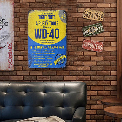 Wd 40 Solvent - Metal Tin Signs(8*12Inch/12*16Inch) - Garage