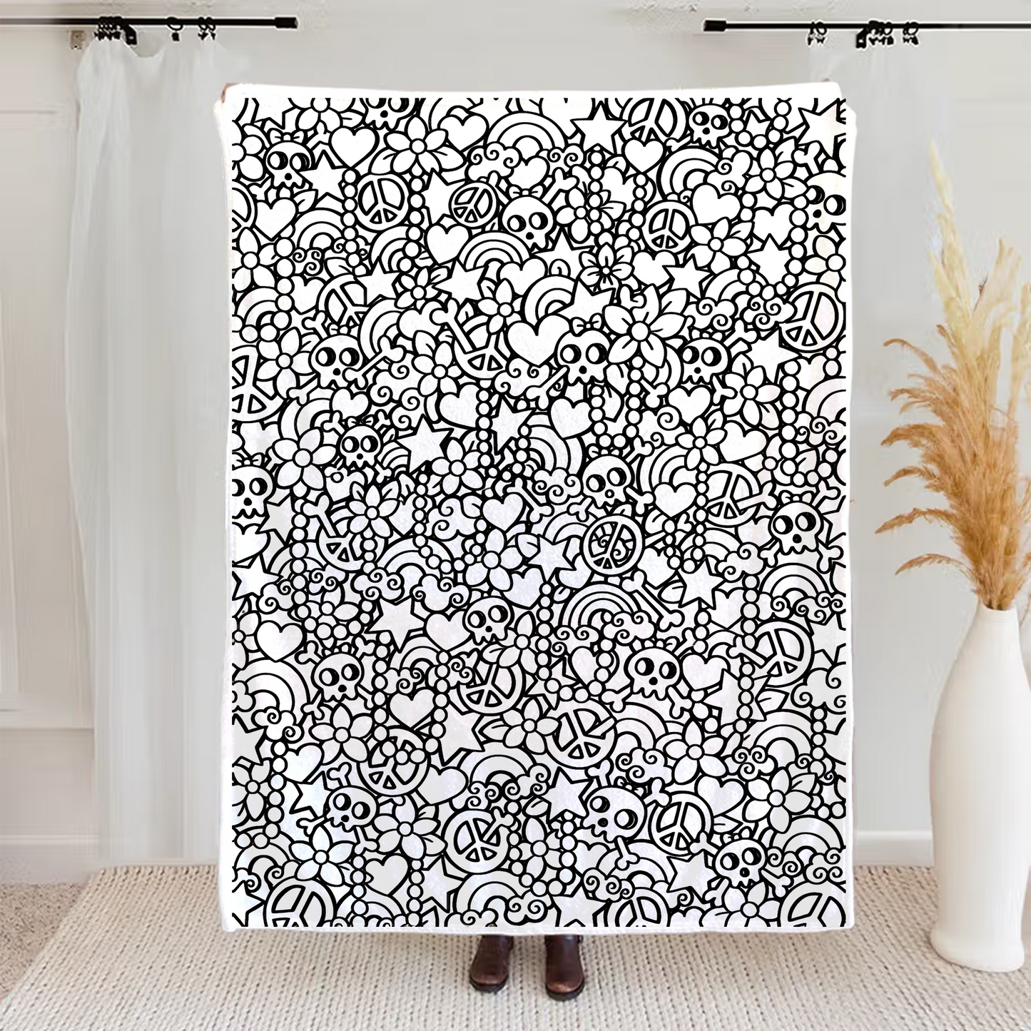 DIY Drawing Blanket – Customizable Plush Doodle & Coloring Blanket