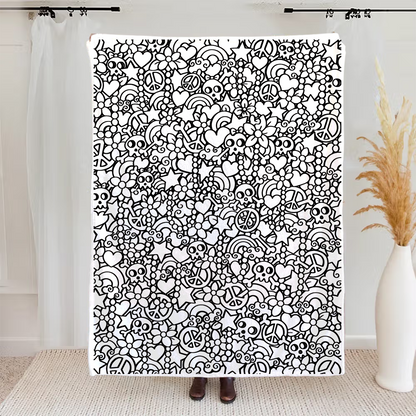 DIY Drawing Blanket – Customizable Plush Doodle & Coloring Blanket