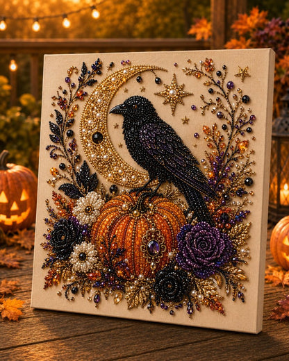 Halloween Ghost Pearl Art DIY Kit – Spooky 3D Diamond Painting