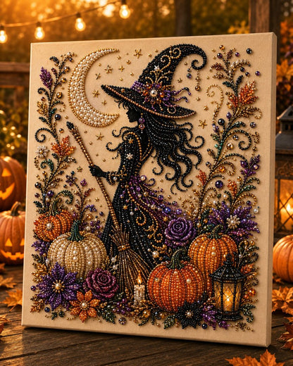 Halloween Ghost Pearl Art DIY Kit – Spooky 3D Diamond Painting