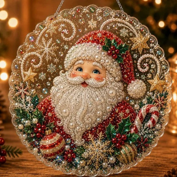 Pearl Art Christmas Ornament DIY Kit – Handmade Holiday Decoration