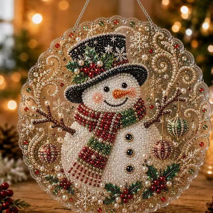 Pearl Art Christmas Ornament DIY Kit – Handmade Holiday Decoration