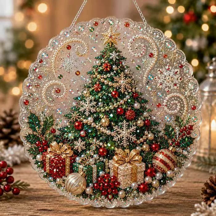 Pearl Art Christmas Ornament DIY Kit – Handmade Holiday Decoration