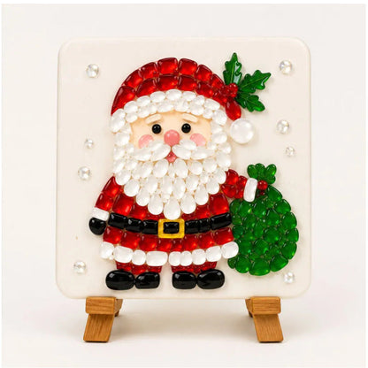 Christmas Acrylic Mosaic DIY Craft Kit with Wooden Display Stand