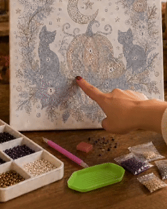 Halloween Ghost Pearl Art DIY Kit – Spooky 3D Diamond Painting