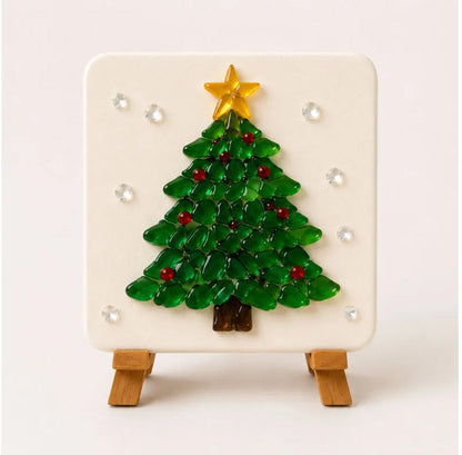 Christmas Acrylic Mosaic DIY Craft Kit with Wooden Display Stand