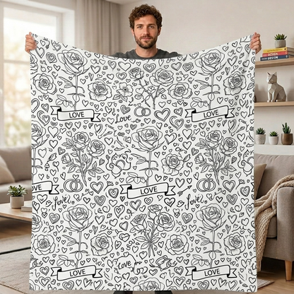 DIY Drawing Blanket – Customizable Plush Doodle & Coloring Blanket
