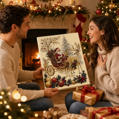 Personalized 3D Pearl Art DIY Kit – Custom Name Holiday Canvas Wall Decor