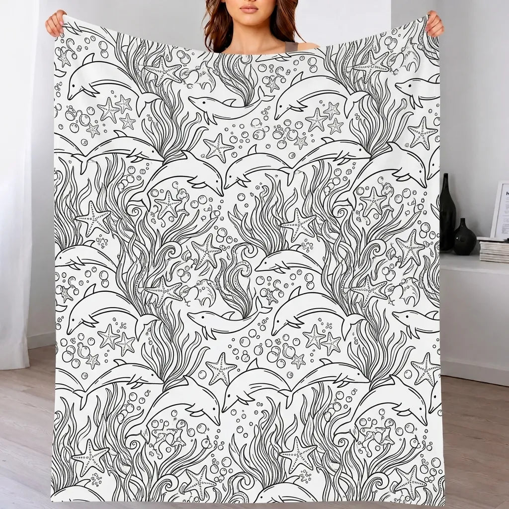 DIY Drawing Blanket – Customizable Plush Doodle & Coloring Blanket
